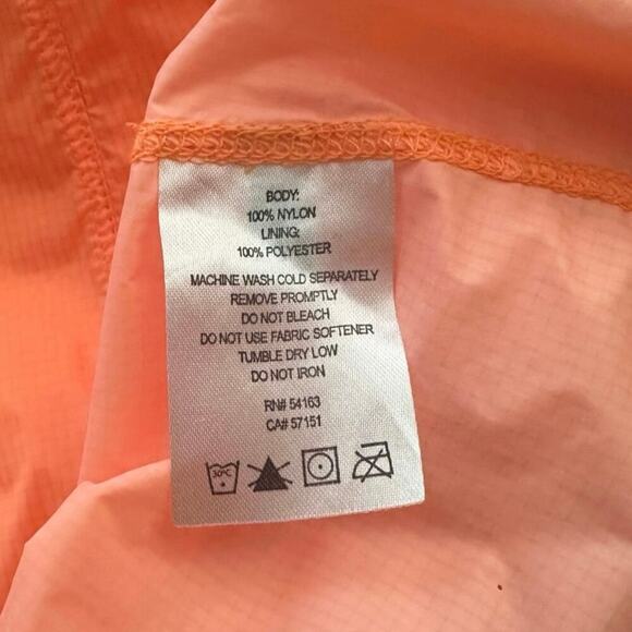 Calvin Klein Performance Women’s Hooded Vest Medium Orange Nylon Vintage - Picture 4 of 5